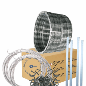 Kit 10m Concertina 45cm Simples Galvalume Profissional