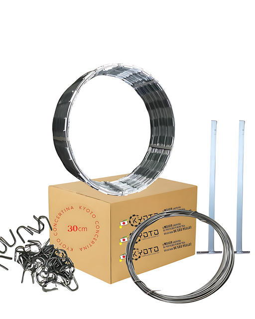 Kit 5m Concertina 30cm Simples Galvalume Padrão
