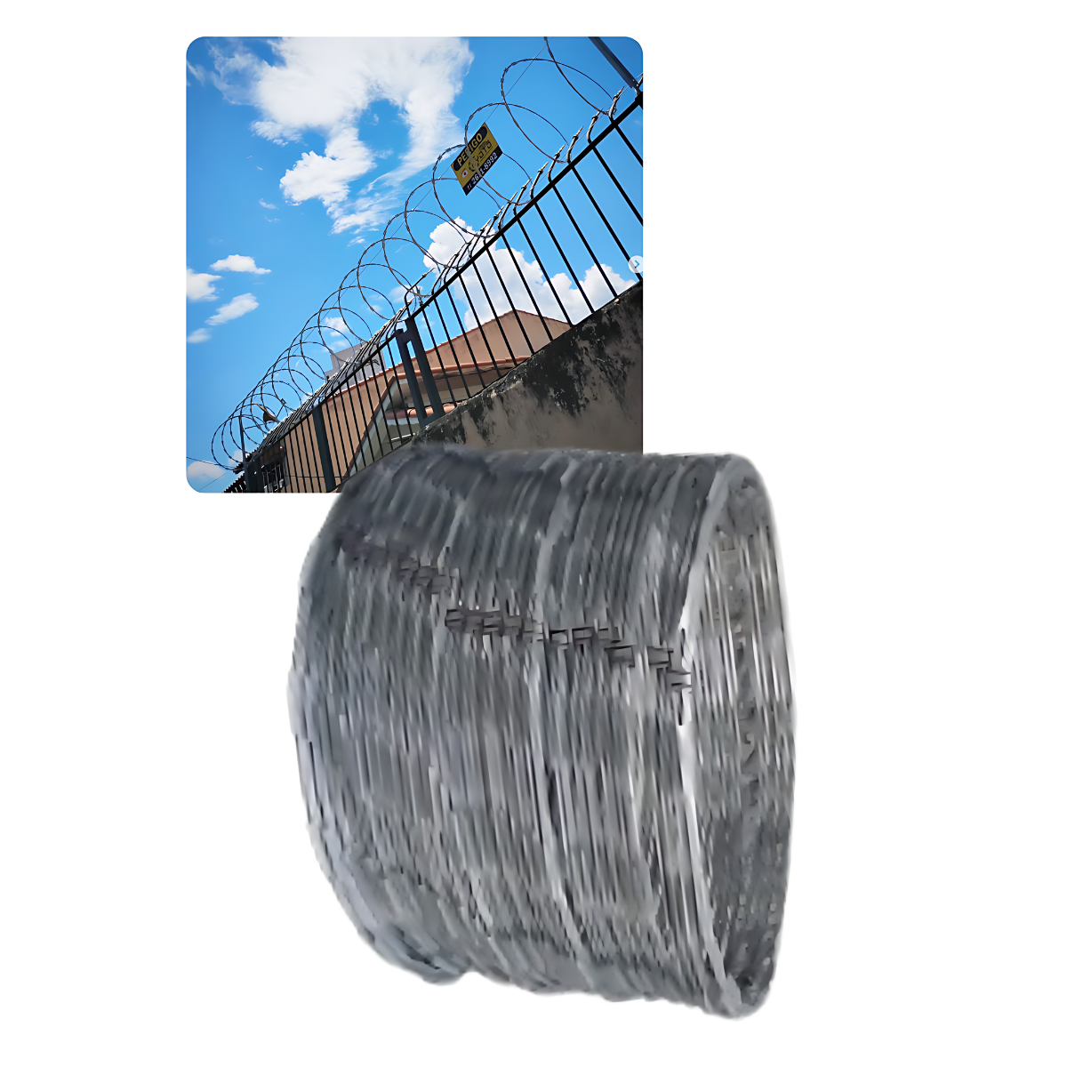 Kit 5m Concertina 30cm Clipada Inox - Imagem 2