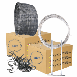 Kit 5m Concertina 45cm Clipada Inox
